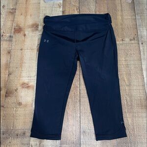 💜 Under armour heatgear black compression Capri leggings